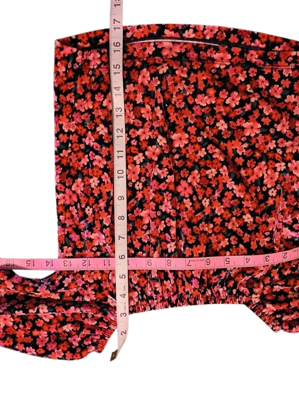 Like New! 2/$10 Old Navy Kids Floral Off-Shoulder Top - Pink Red & Black Boho